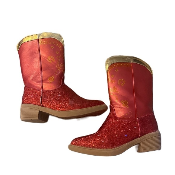 Disney Jessie Boots Sz 11/12 Kids Girls Red Toy Story Cow Girl - Picture 1 of 5